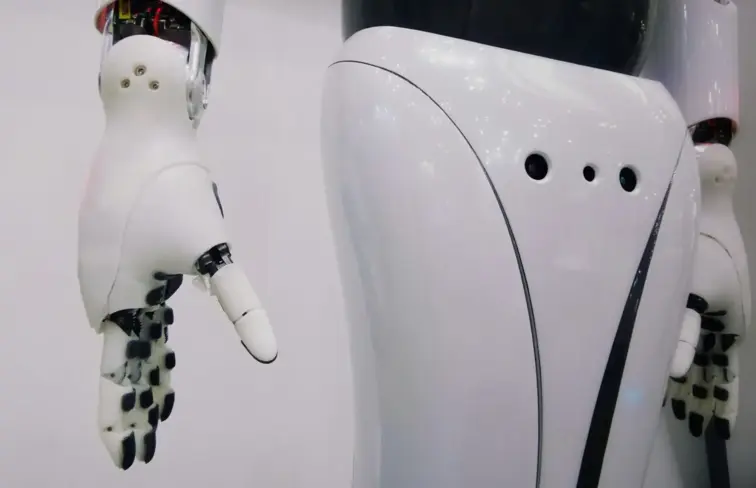 Detalhe de mão de robot